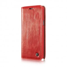 Samsung Galaxy Note 5 - Caseme Vintage Luxury Slim Flip PU Leather Stand Protective Phone Cover Case - Red